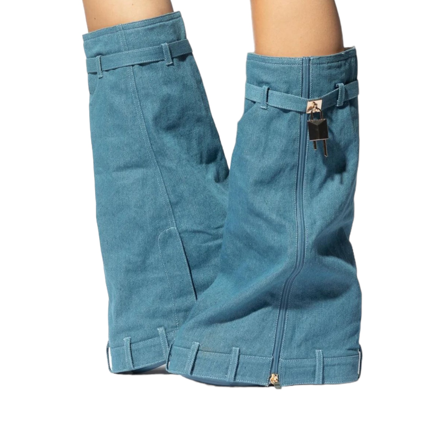 Botas Vaqueras Denim Mata Shors