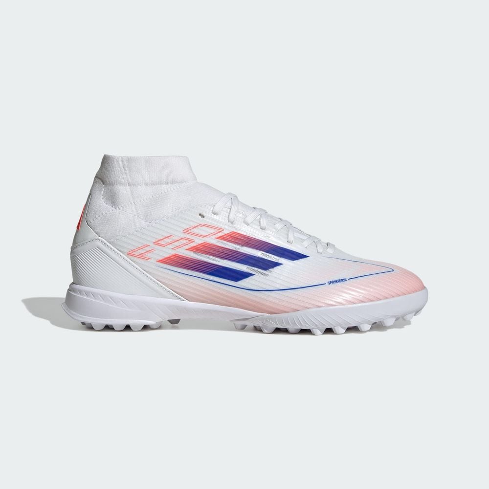 Tenis de Futbol F50 League Adidas Blanco Pasto Sintetico Corte Medio para Mujer Coppel