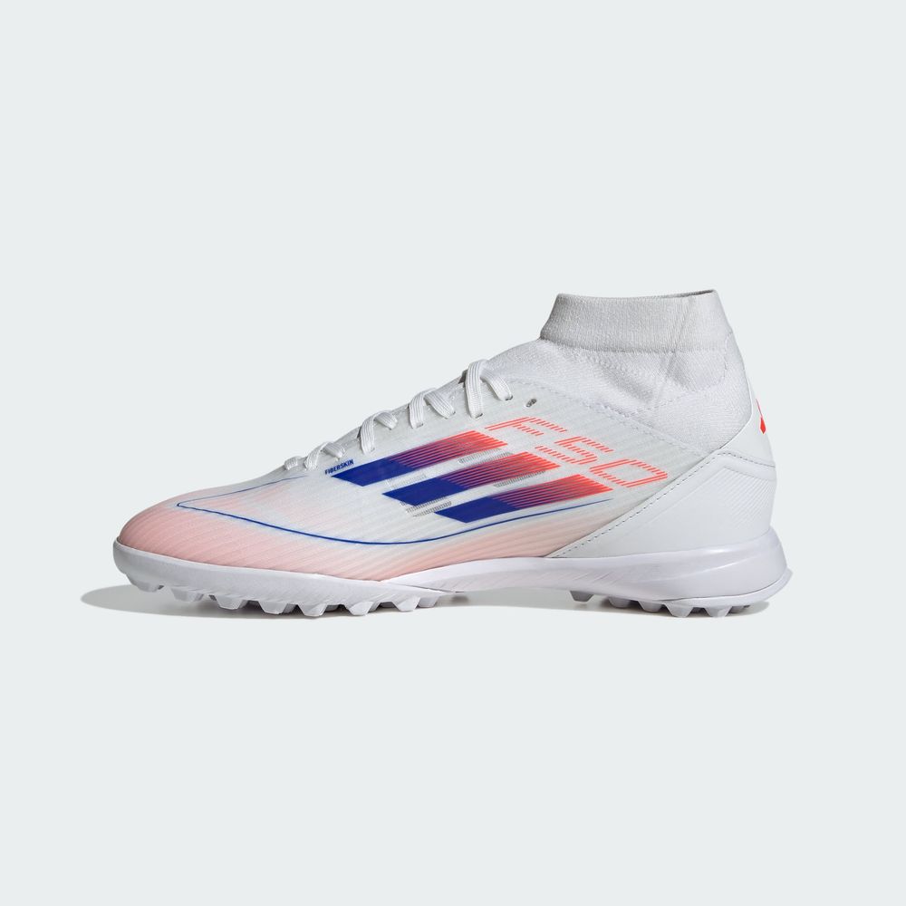 Foto 4 pulgar | Tenis de Fútbol F50 League Adidas Blanco Pasto Sintético Corte Medio para Mujer