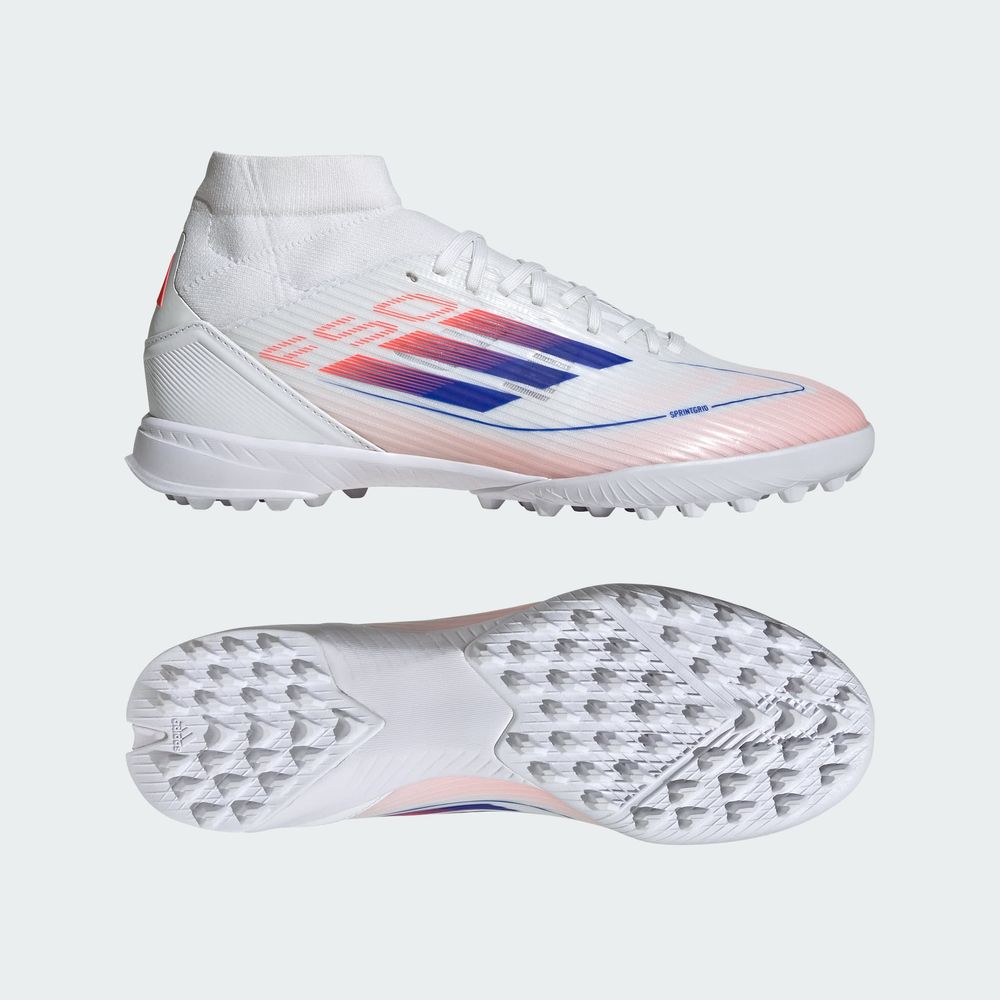 Tenis de Futbol F50 League Adidas Blanco Pasto Sintetico Corte Medio para Mujer Coppel