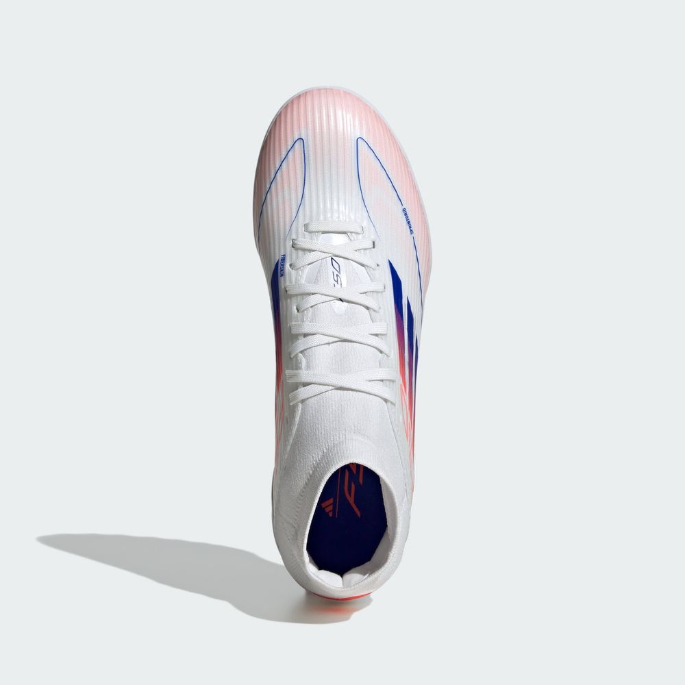 Foto 6 pulgar | Tenis de Fútbol F50 League Adidas Blanco Pasto Sintético Corte Medio para Mujer