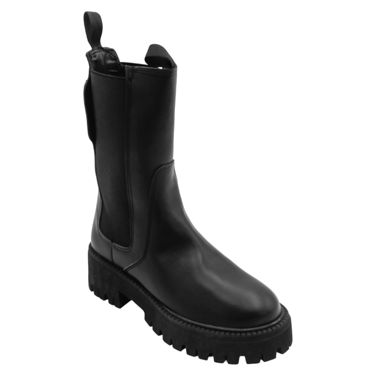 Botas Casuales Exterior Piel Vegana Color Negro Para Mujer De Rbcollection