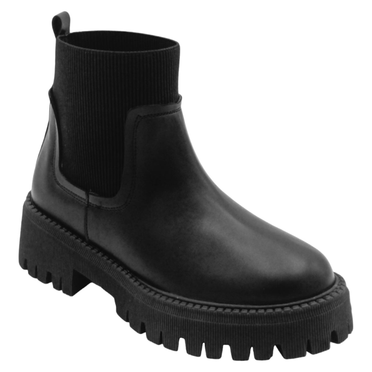 Botas Casuales Exterior Piel Vegana Color Negro Para Mujer De Rbcollection