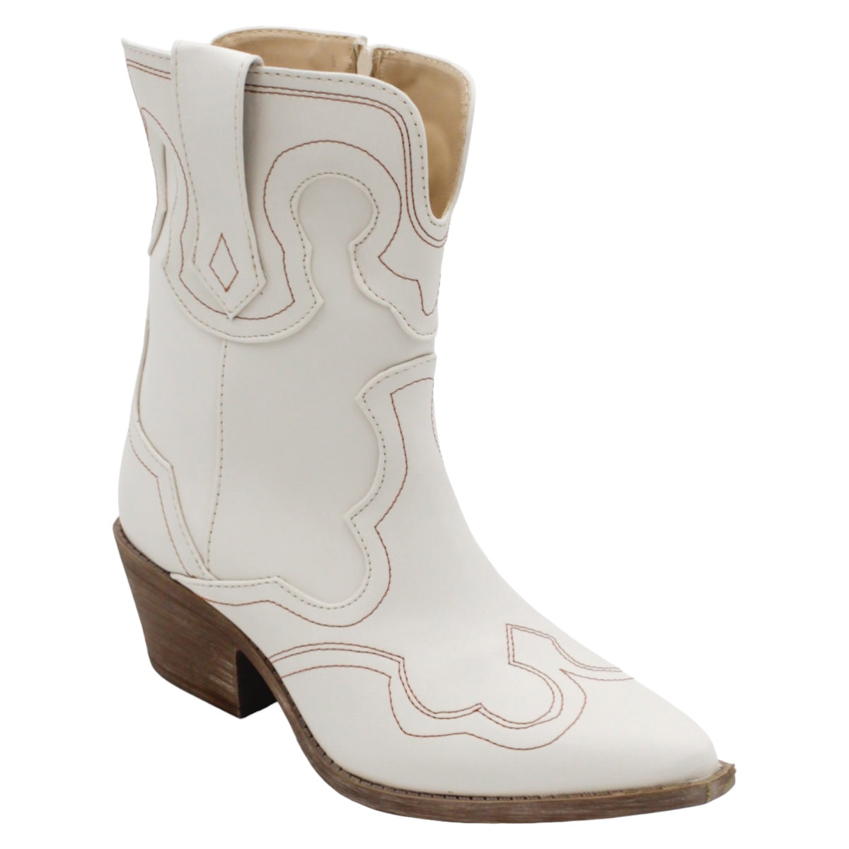 Foto 2 pulgar | Botas Tipo Western RBCollection Exterior Piel Vegana Beige para Mujer