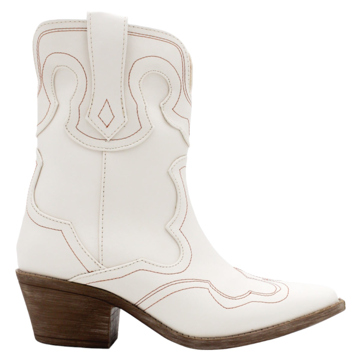 Foto 3 pulgar | Botas Tipo Western RBCollection Exterior Piel Vegana Beige para Mujer