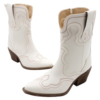 Foto 5 | Botas Tipo Western RBCollection Exterior Piel Vegana Beige para Mujer