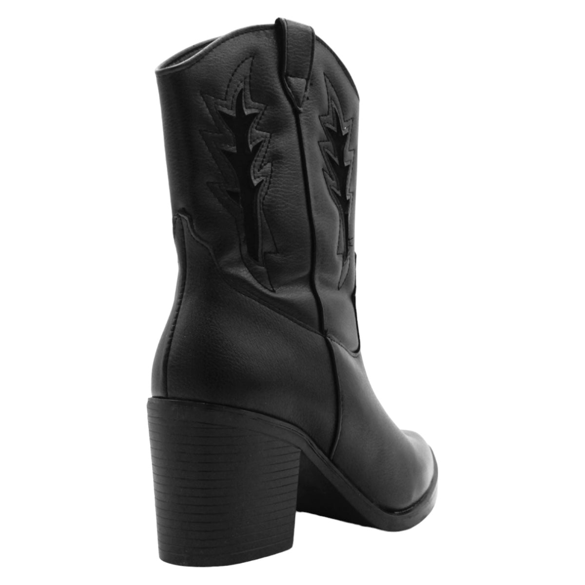 Foto 5 pulgar | Botas Tipo Western Exterior Piel Vegana Color Negro Para Mujer De Rbcollection