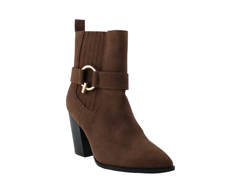 Botín Lob Footwear Pu Suede Café 92504502 para Mujer $1,437