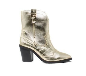 Foto 1 | Zapatos Salamandra 244-1591 Napa Elite Oro Ingles Napa E. Caiman Casual Dama
