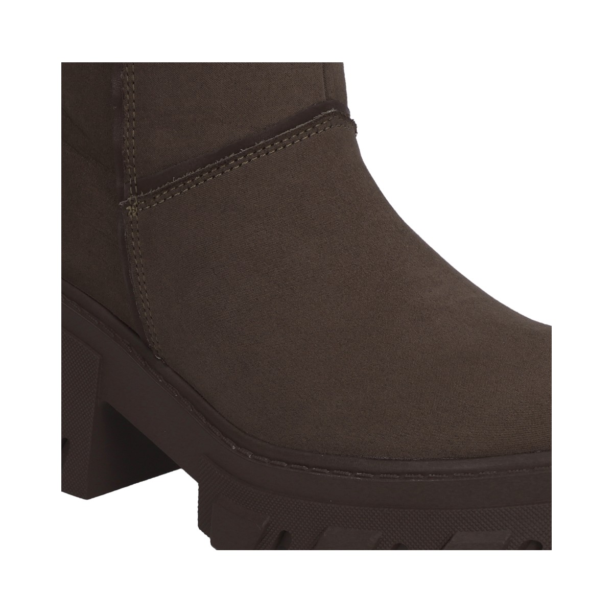 Foto 5 | Botin Dama Berlin Textil Cafe Tipo Chunky Chelsea