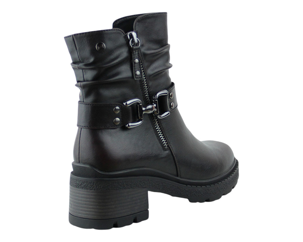 Foto 4 pulgar | Botin Para Mujer Lob Footwear Pu Negro 57704534