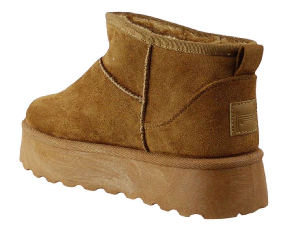 Foto 5 pulgar | Botin Para Mujer Lob Footwear Pu Suede Café 92804965