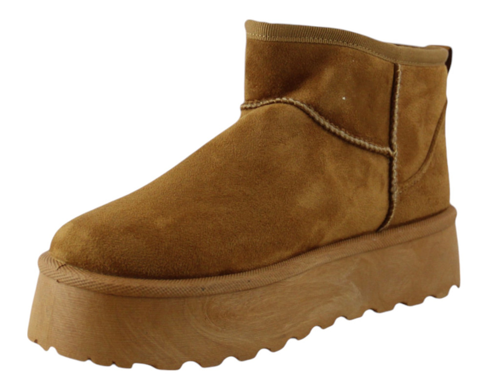 Foto 7 pulgar | Botin Para Mujer Lob Footwear Pu Suede Café 92804965