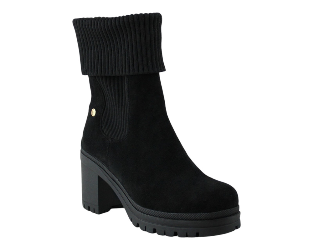 Foto 2 pulgar | Botin Para Mujer Lob Footwear Pu Suede Negro 92304506