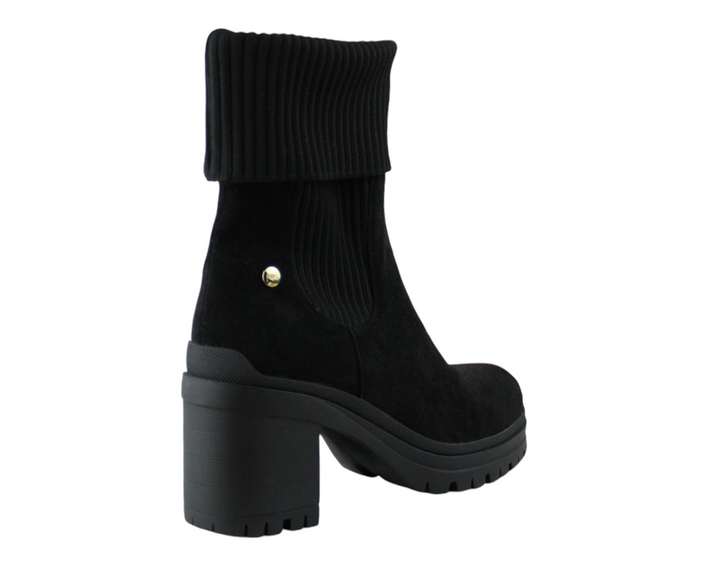 Foto 4 pulgar | Botin Para Mujer Lob Footwear Pu Suede Negro 92304506