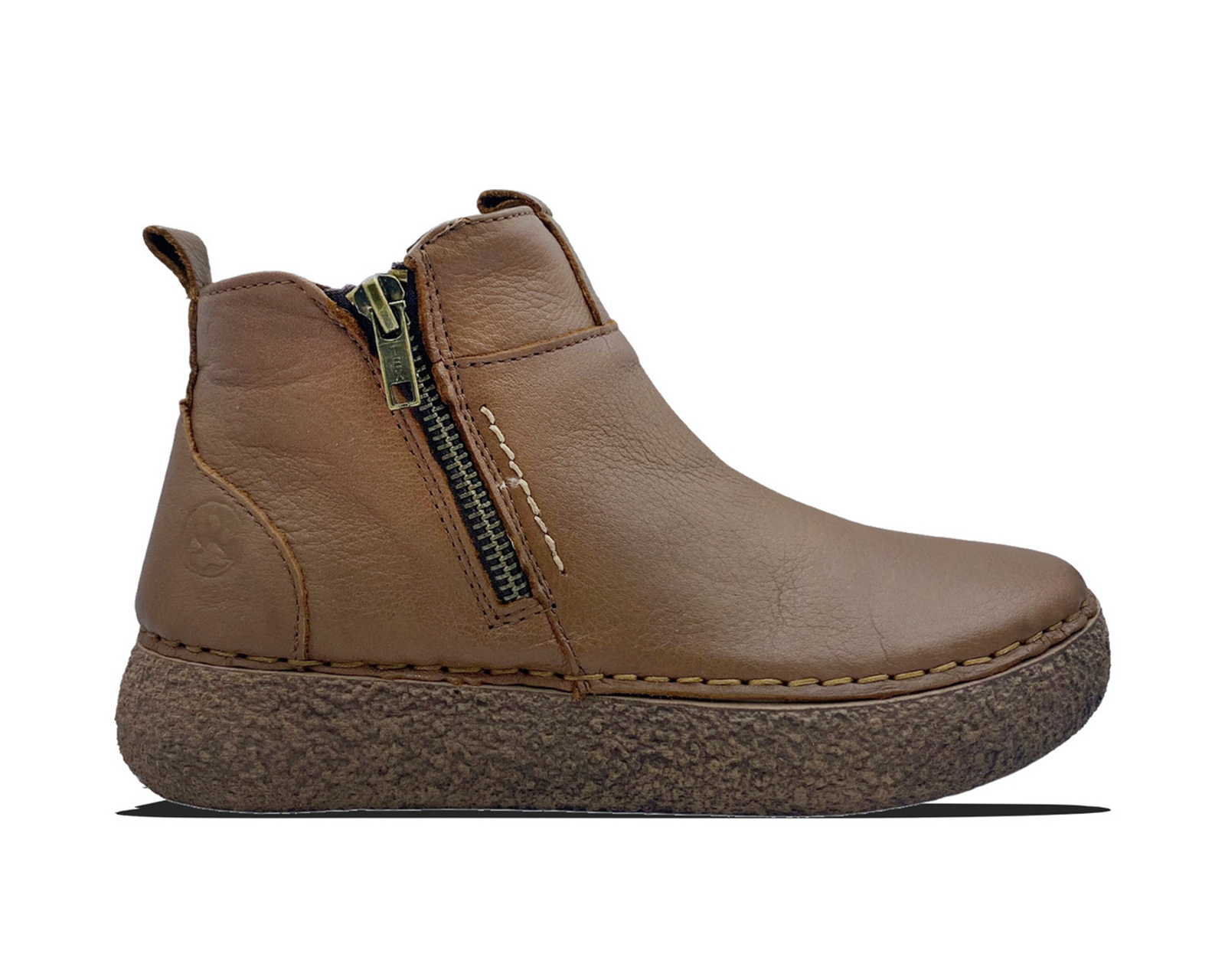 Foto 1 | Botin Lobo Solo Piel Cafe Dama