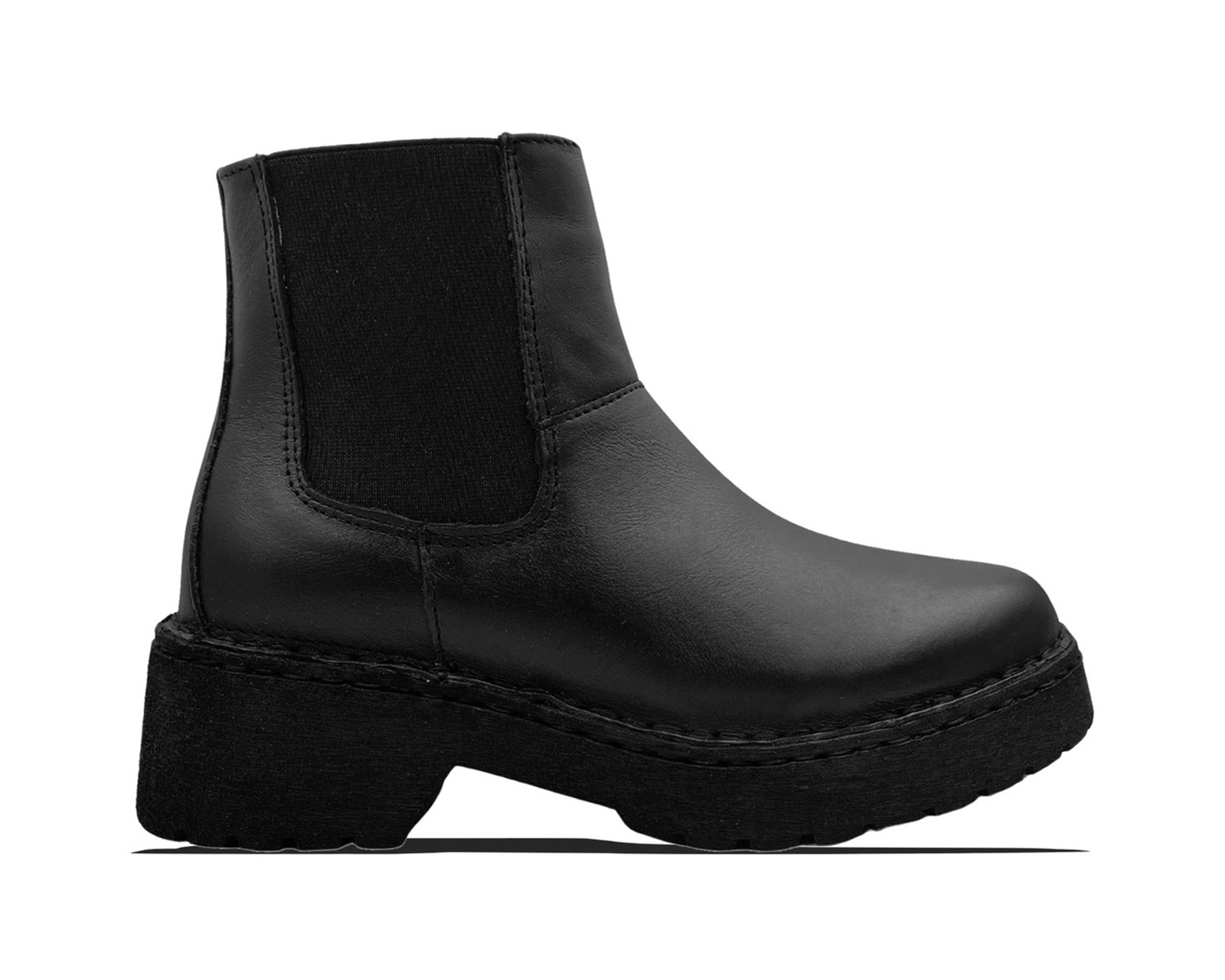 Bota Botin Negro Piel Dama Lobo Solo