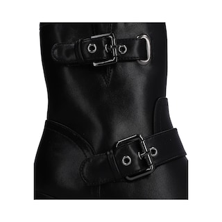 Foto 5 | Botín Dama Berlin Casual Negro Media Plataforma Con Hebillas