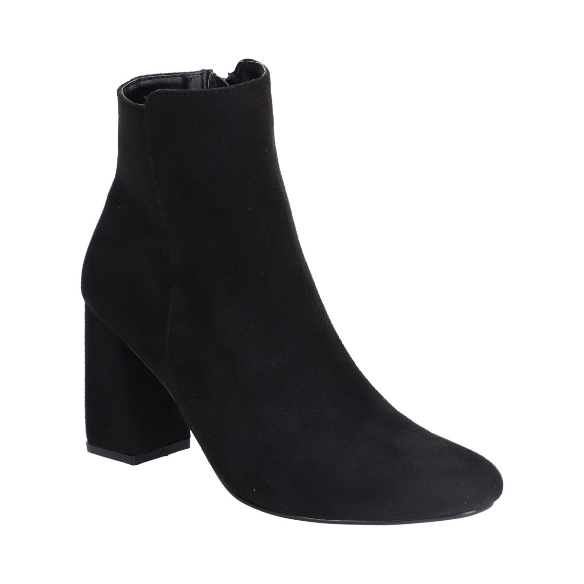 Botín Dama Berlin Casual Textil Negro Tacón Cuadrado