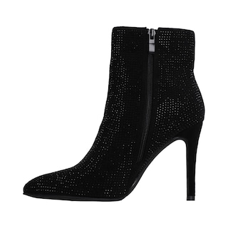 Foto 4 | Botín Dama Berlin Negro Vestir Puntal Y Tacón Stiletto Y Cristales Negros.