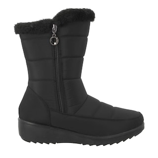Foto 1 | Botas Nieve Invierno Mujer Acolchadas Resistentes Abrigadoras Gruesas Antideslizantes Negro