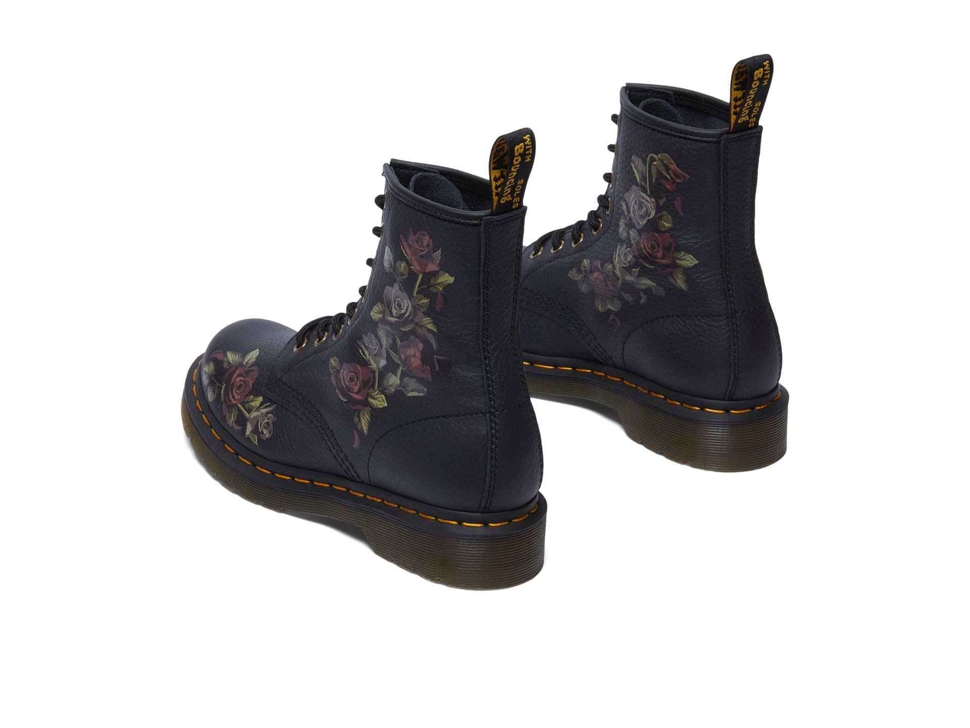 Foto 4 pulgar | Botas Dr. Martens 1460 De Piel Para Mujer Combat Decayed Roses - Venta Internacional.