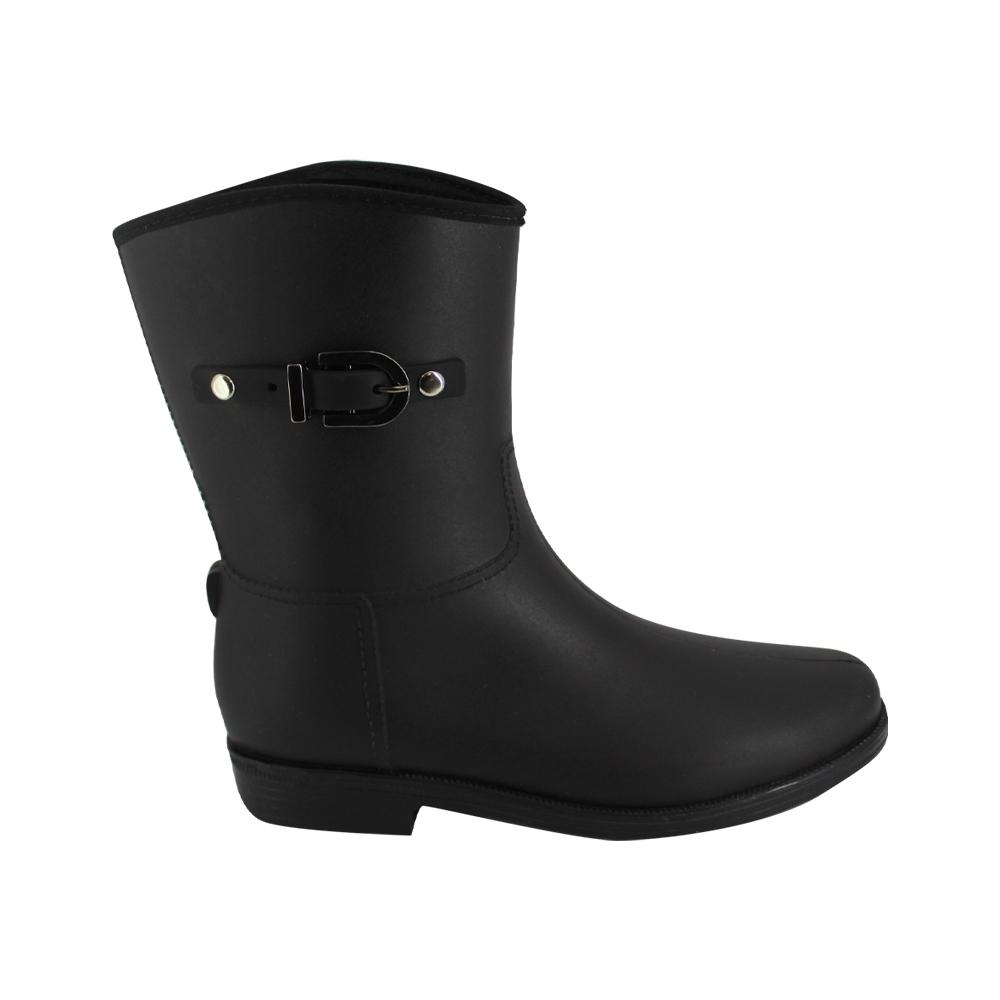 Foto 2 pulgar | Botas Mujer Lluvia Fashion Top Moda Dama Negro