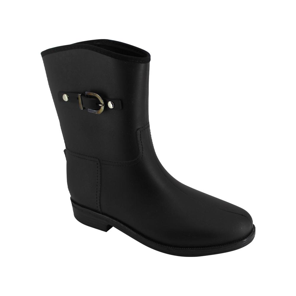 Foto 3 pulgar | Botas Mujer Lluvia Fashion Top Moda Dama Negro