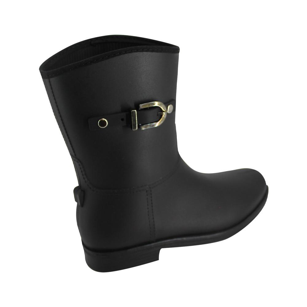 Foto 6 pulgar | Botas Mujer Lluvia Fashion Top Moda Dama Negro