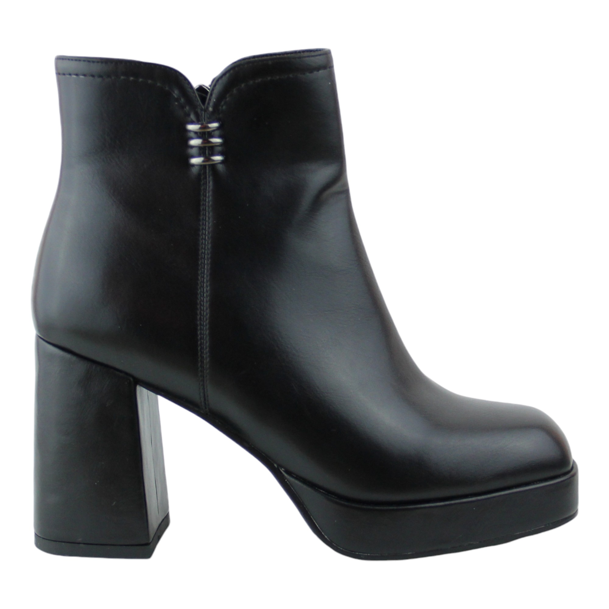 Foto 3 pulgar | Botin Para Mujer Lob Footwear Pu Negro 59404508