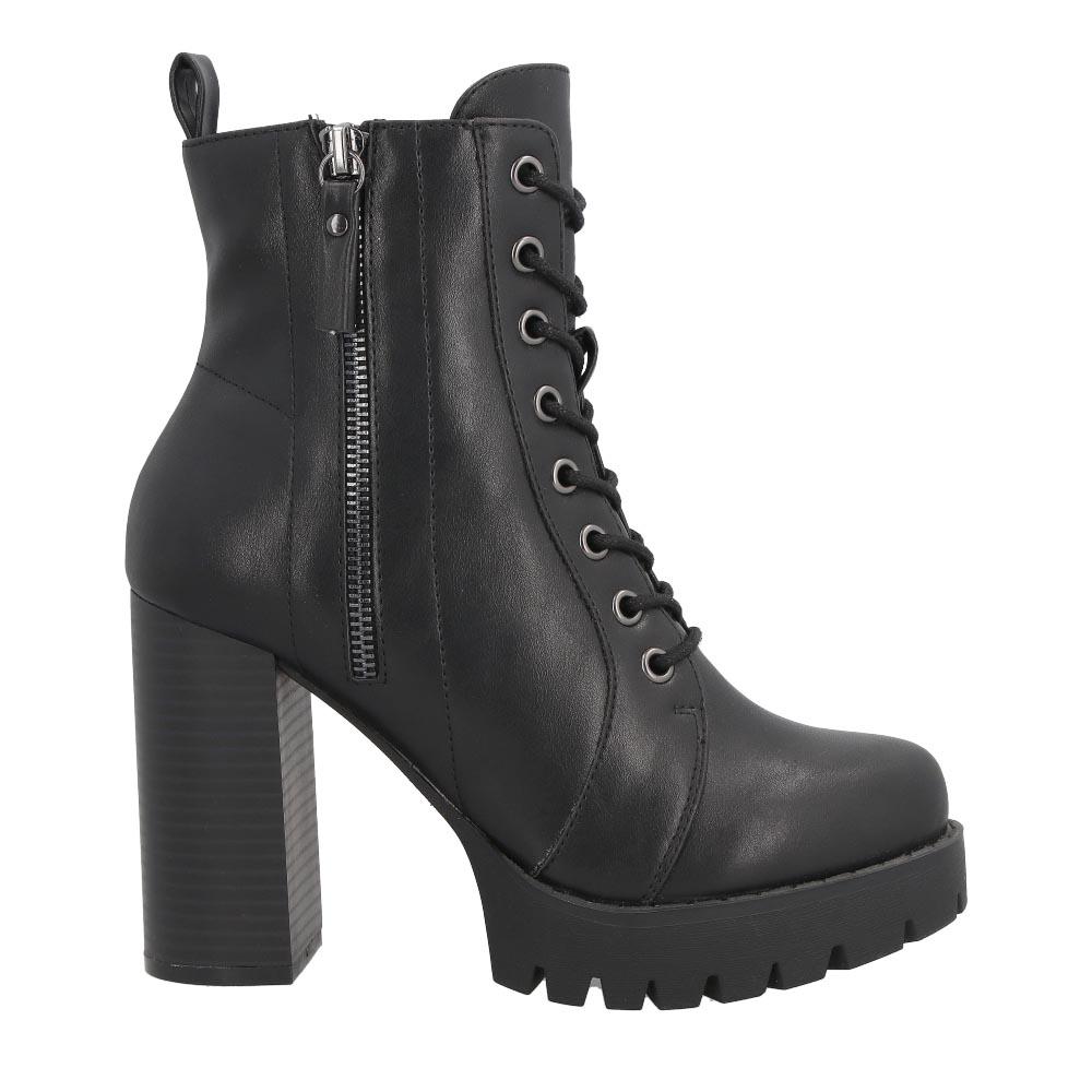 Botines Head Over Heels Mujer Tacon Alto Comodas Negro