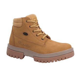Foto 1 | Bota Caribu 616t Nobuck Piel Color Paja Botines Para Dama Antiderrapante