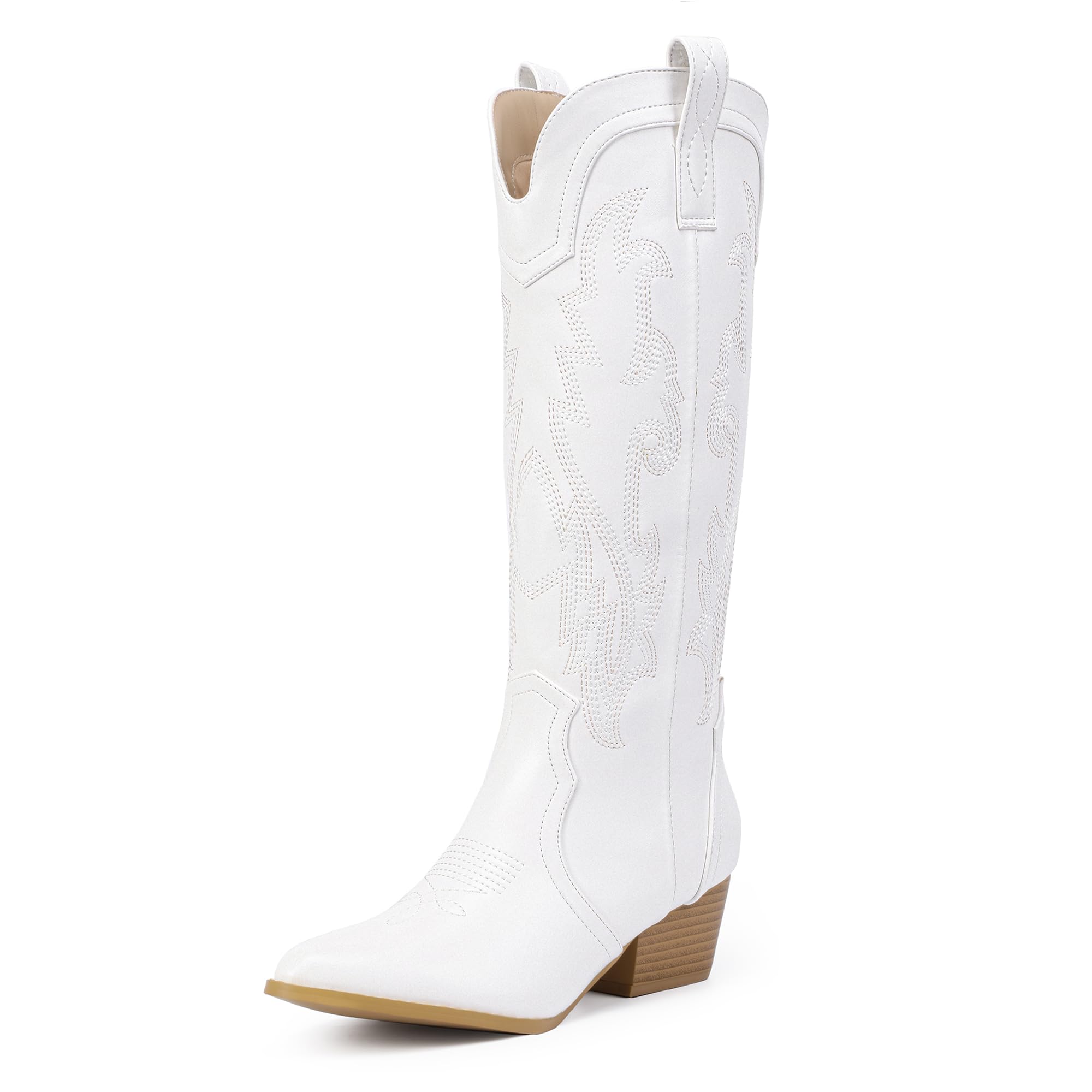 Foto 2 pulgar | Botas Vaqueras Idifu In2 Cowgirl Knee High Western White Women - Venta Internacional.