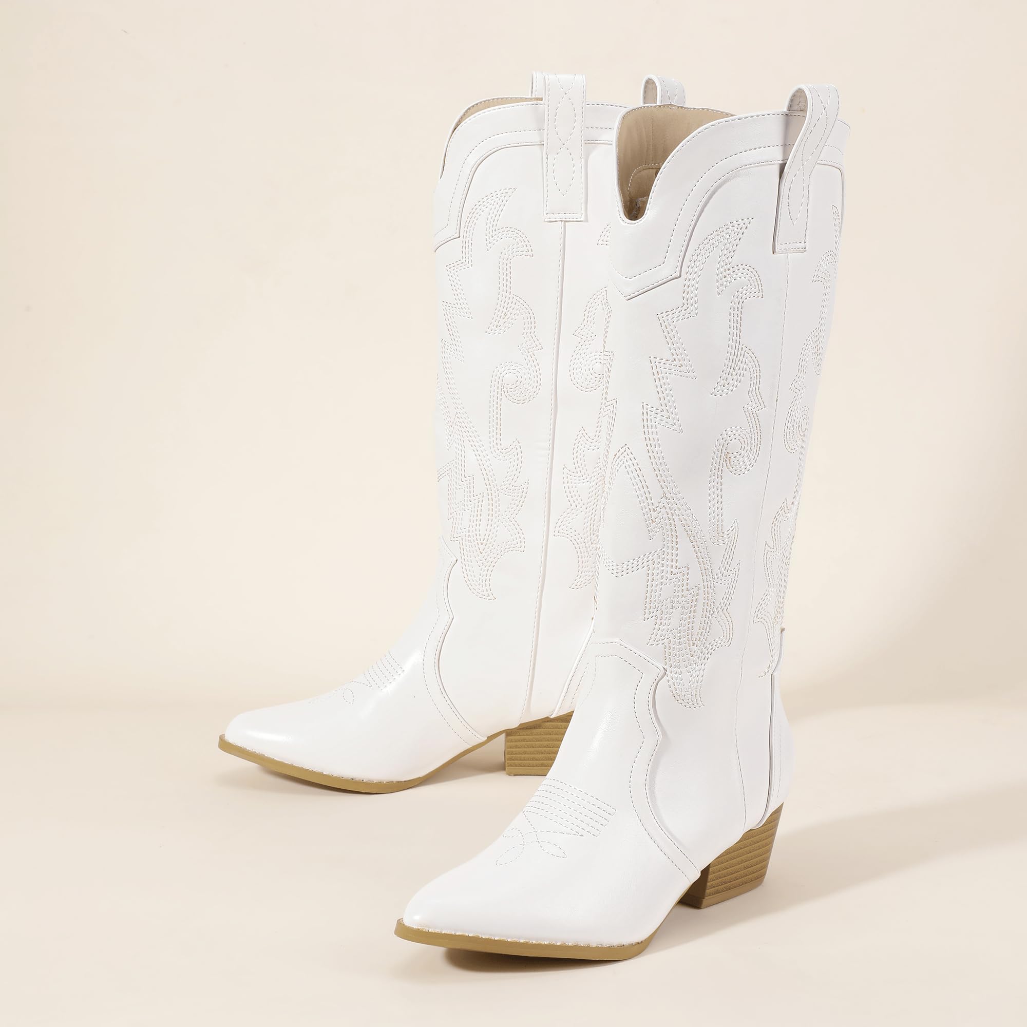 Foto 5 pulgar | Botas Vaqueras Idifu In2 Cowgirl Knee High Western White Women - Venta Internacional.