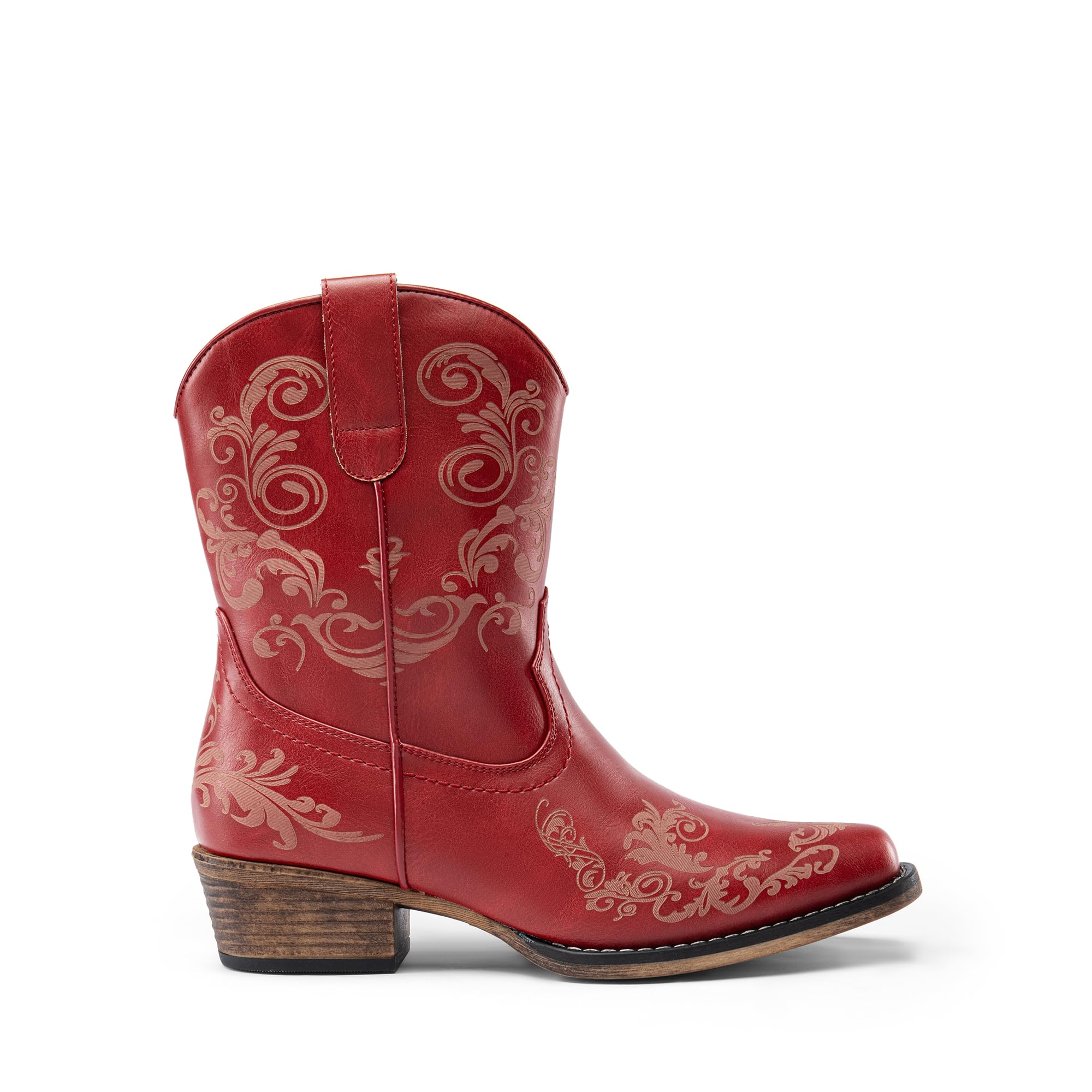 Foto 3 pulgar | Botines Dream Pairs Cowboy Cowgirl Western Para Mujer, Color Rojo 8.5 - Venta Internacional.