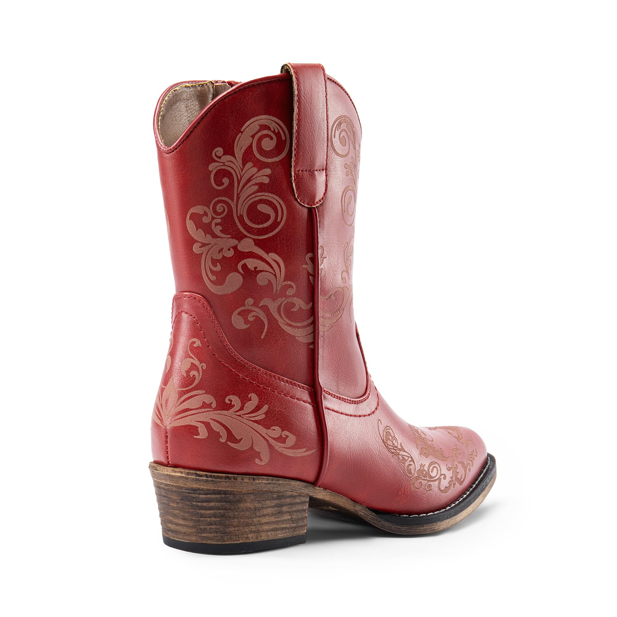 Foto 4 pulgar | Botines Dream Pairs Cowboy Cowgirl Western Para Mujer, Color Rojo 8.5 - Venta Internacional.