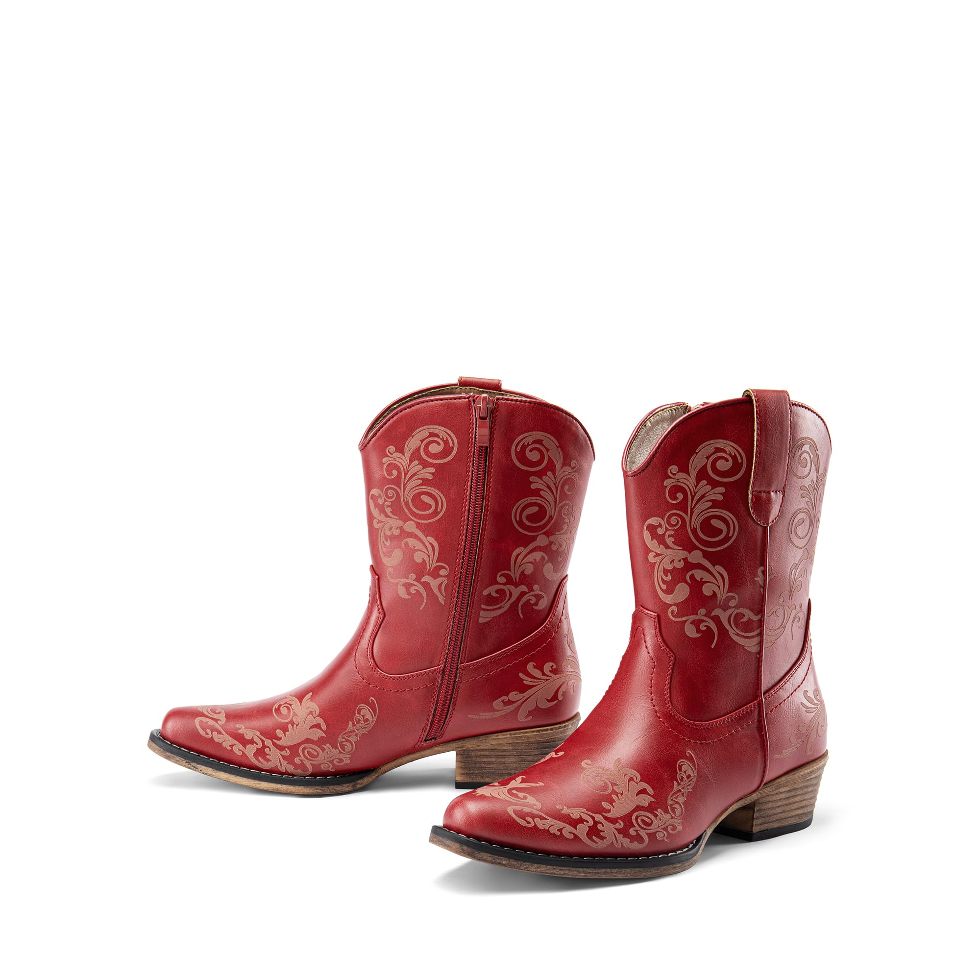 Foto 5 pulgar | Botines Dream Pairs Cowboy Cowgirl Western Para Mujer, Color Rojo 8.5 - Venta Internacional.