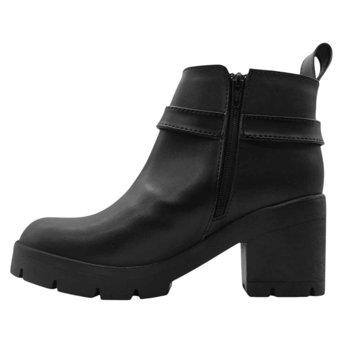 Foto 5 pulgar | Botas Casuales Rbbasics Piel Vegana Negras para Mujer