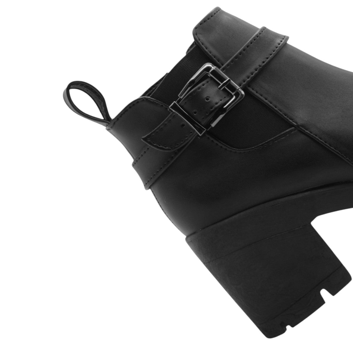 Foto 7 pulgar | Botas Casuales Rbbasics Piel Vegana Negras para Mujer