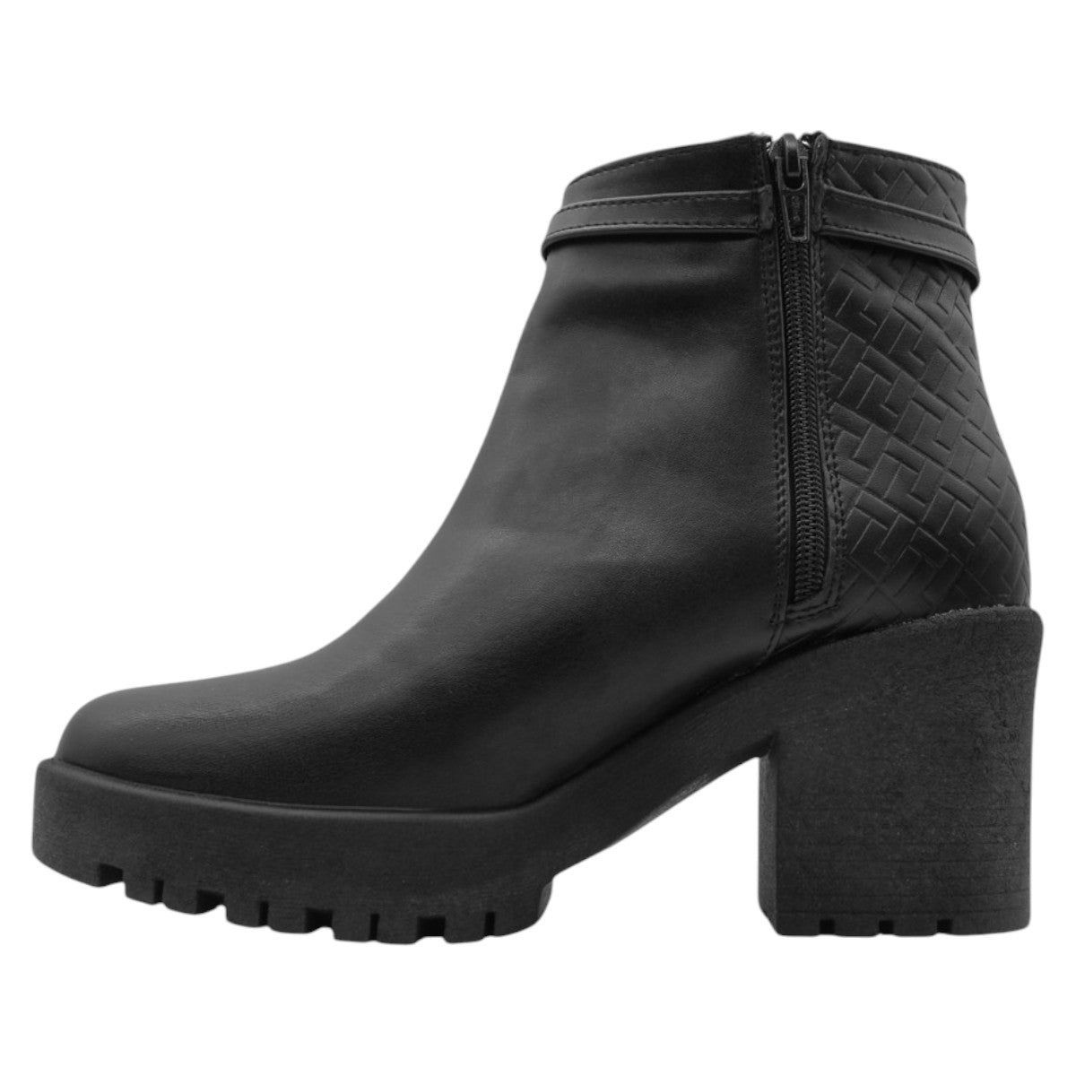 Foto 5 pulgar | Botín con Tacón RBCollection Exterior Piel Vegana Negro para Mujer