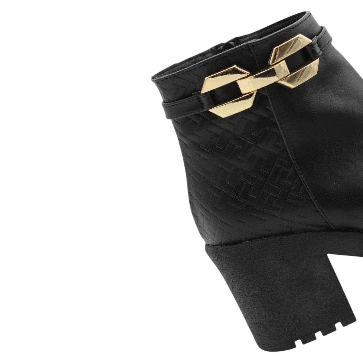 Foto 7 pulgar | Botín con Tacón RBCollection Exterior Piel Vegana Negro para Mujer