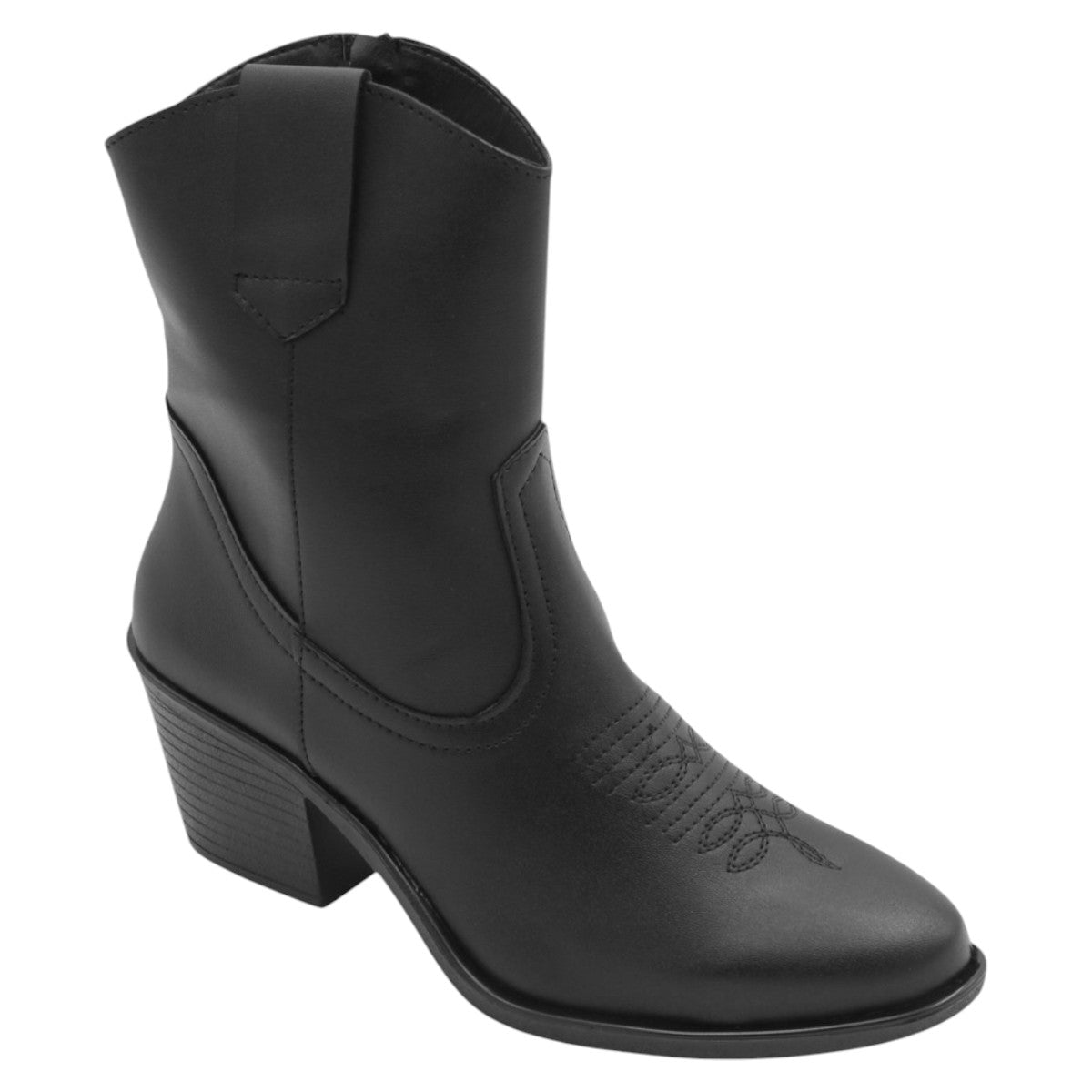 Foto 2 pulgar | Botas Tipo Western RBCollection Exterior Piel Vegana Negro para Mujer