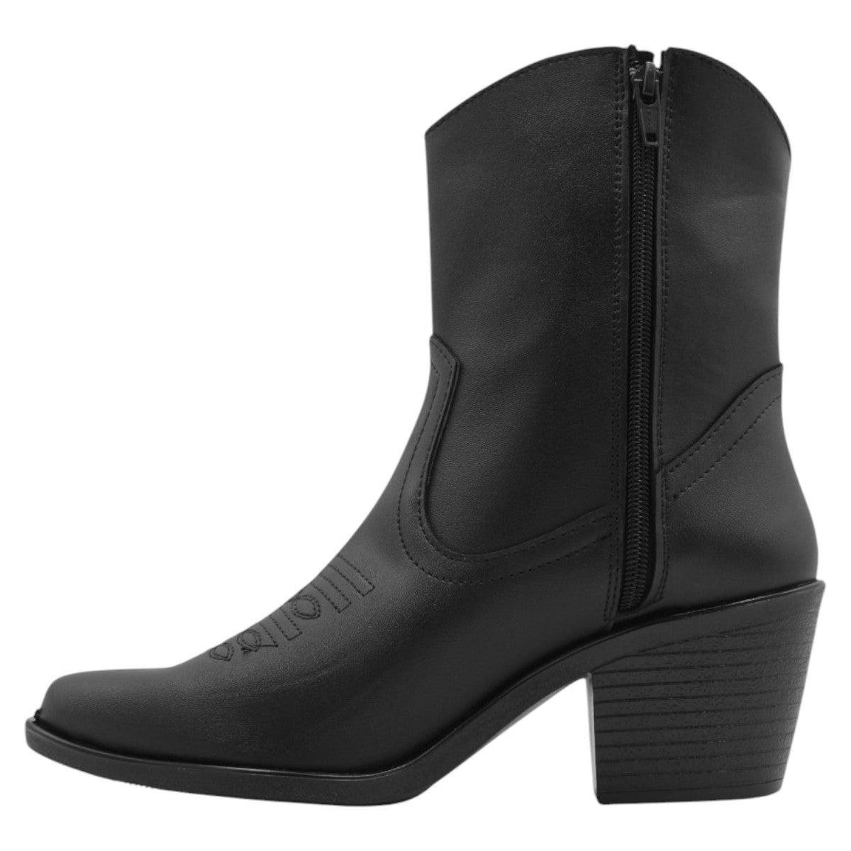 Foto 5 pulgar | Botas Tipo Western RBCollection Exterior Piel Vegana Negro para Mujer