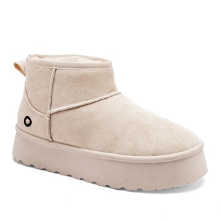 Foto 1 | Bota con Peluche Moramora Beige para Mujer