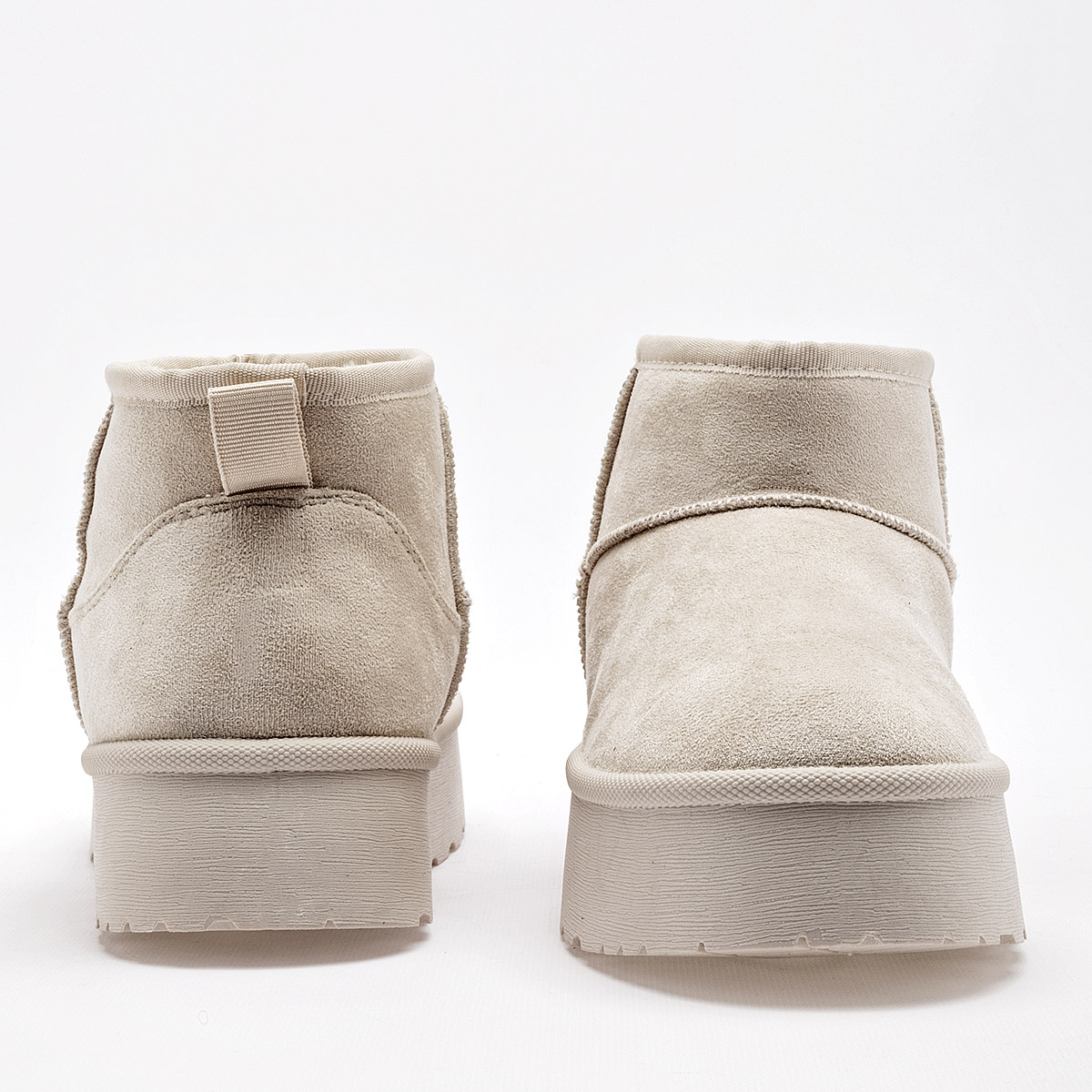 Foto 4 pulgar | Bota con Peluche Moramora Beige para Mujer