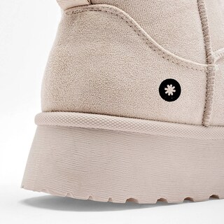 Foto 4 | Bota con Peluche Moramora Beige para Mujer