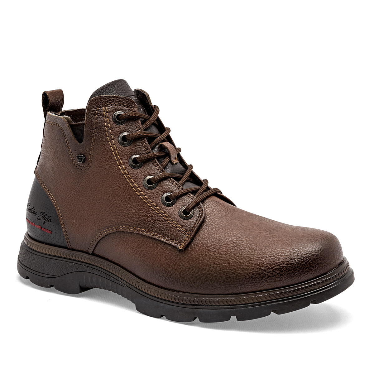 Negro Total Bota Para Hombre Café