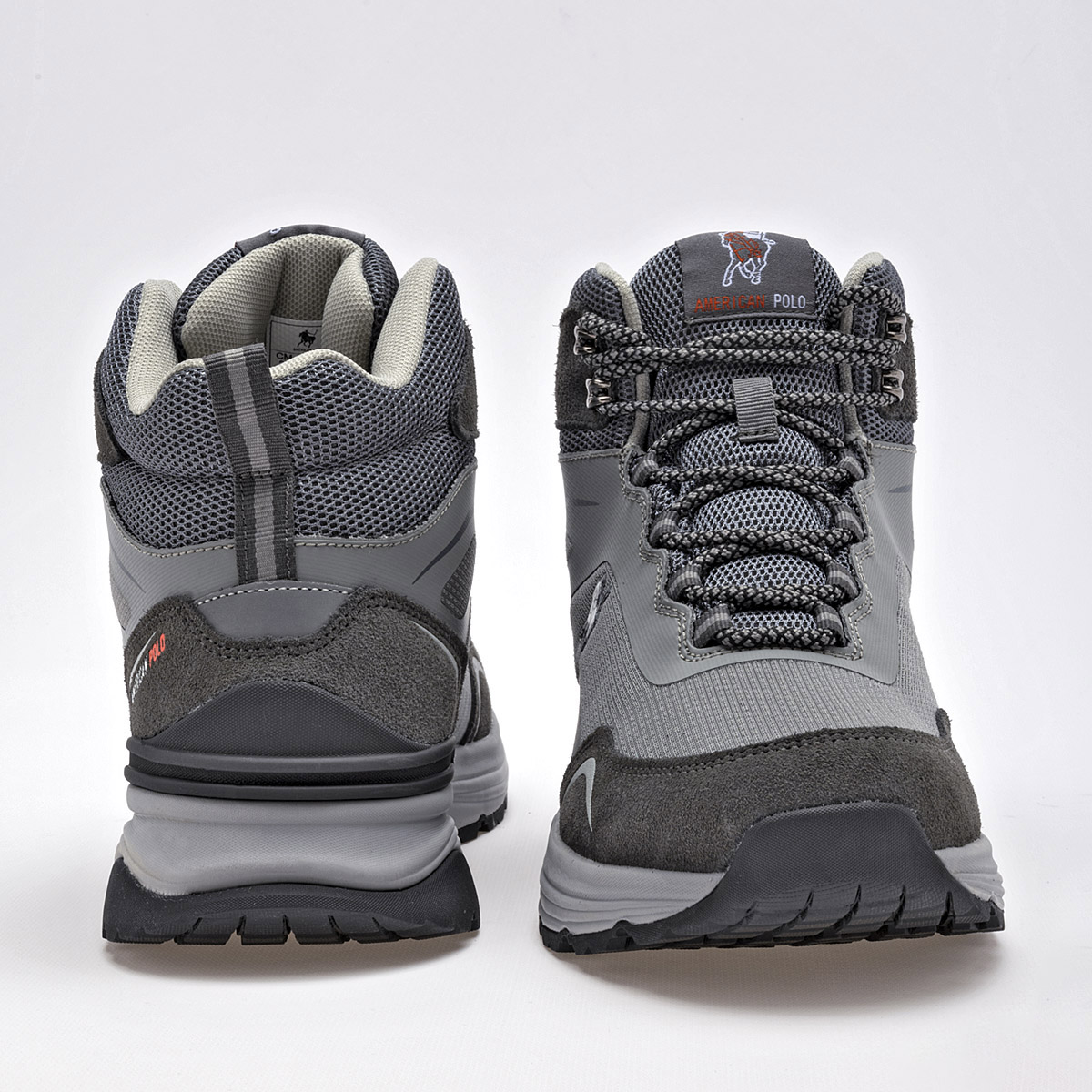 Foto 3 | American Polo Zapato Para Hacer Hiking Para Hombre Gris, Importado