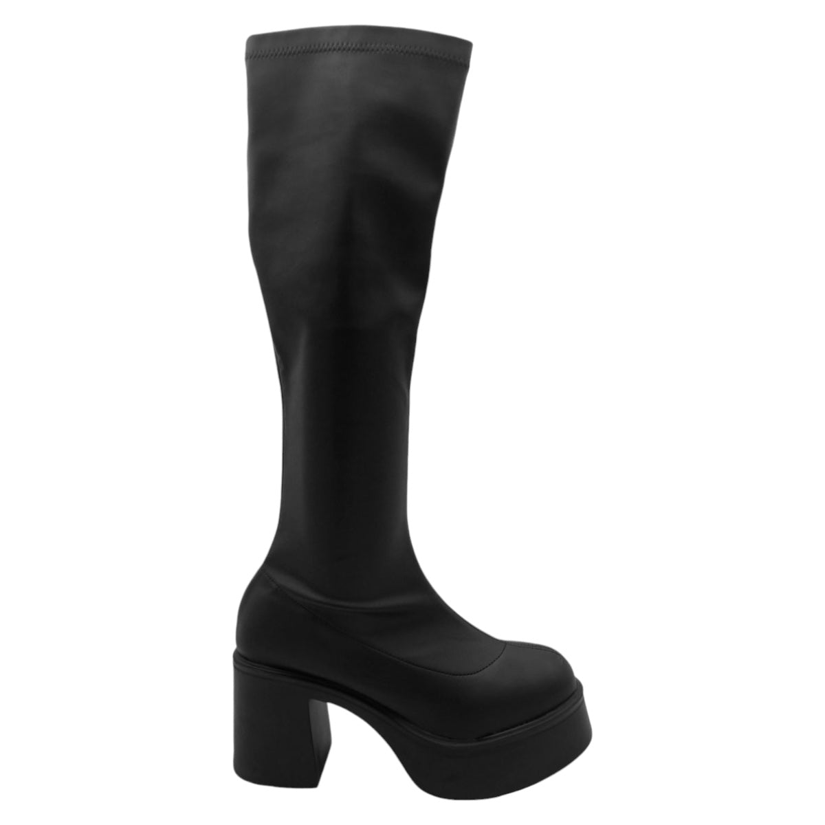 Foto 4 pulgar | Botas Altas Rbcollection Exterior Piel Vegana Negro Para Mujer