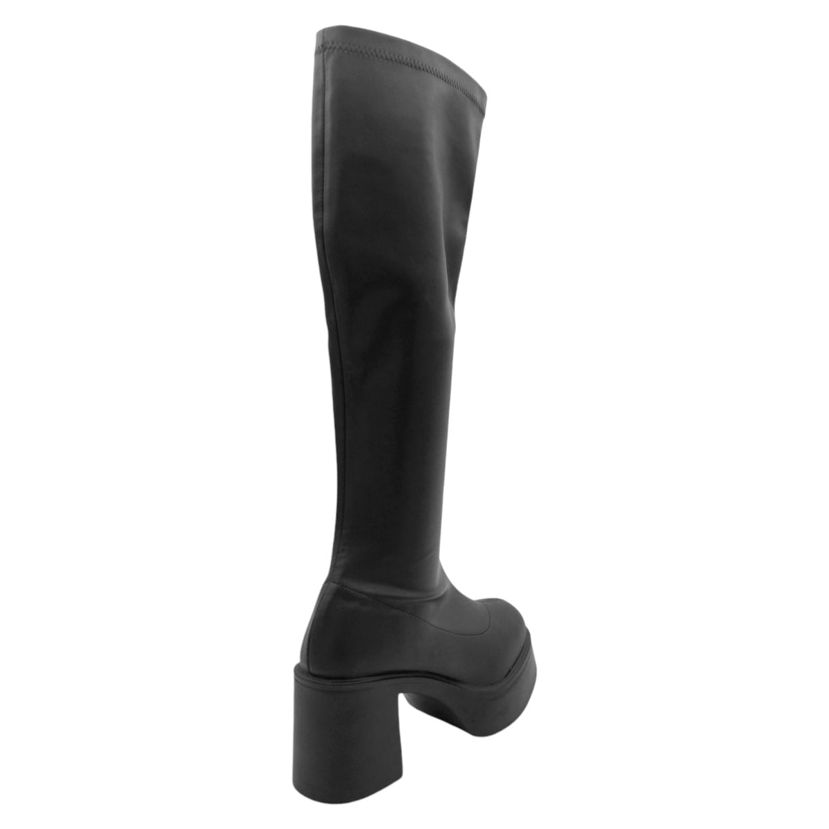 Foto 5 pulgar | Botas Altas Rbcollection Exterior Piel Vegana Negro Para Mujer